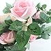 CEWOR 3pcs 22.6 Feet Fake Rose Vine Artificial Flower Garland for Wedding Home Party Garden Decoration Champagne, Pink and Hot Pink