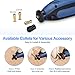 HoLife Rotary Tool Kit, 120PCS Rotary Accessory Kit with Variable Speed, Flexible Shaft, Multi-function for Craft, Wood Carving, Sanding