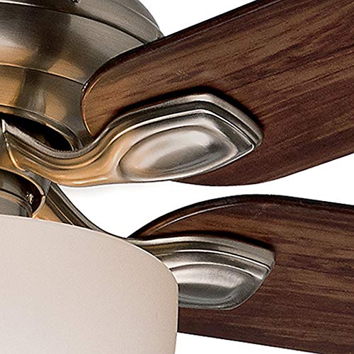 Casablanca Fan 52 inch Contemporary Brushed Nickel Indoor Ceiling fan w/Cased White Glass Light Kit (Certified Refurbished) - Thumbnail 3