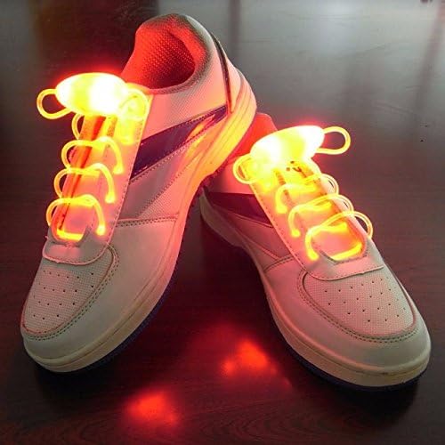 CNMQ- Led light-emitting laces glow-in-the-fluorescent men and women shoes twine outdoor ice skating , Red