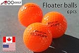 A99 Floating Golf Ball Floater Float Water Range 6pcs, Orange
