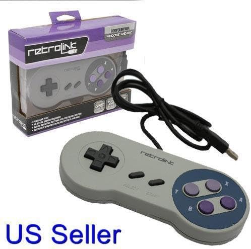 Retrolink SNES Super Nintendo Controller to USB PC / MAC New