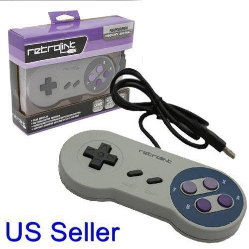 Retrolink SNES Super Nintendo Controller to USB PC / MAC New