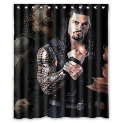 POPcases Supplier Flawless Creative gorgeous retro WWE roman reigns Shower Curtain Shower 100% WaterProof Polyester Fabric 60