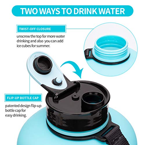 TOOFEEL 2.2L Big Water Bottle Water Jug Container 73OZ Large Water Canteen BPA Free Leakproof for Gym Fitness Athletic Outdoor Camping Hiking