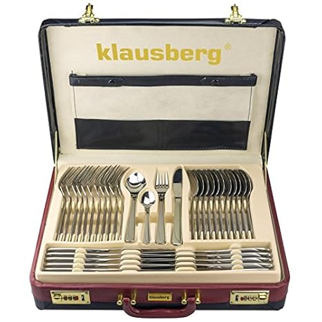 Besteckset 72-teilig für 12 Personen im Koffer Glänz-Finish KLAUSBERG KB-7252