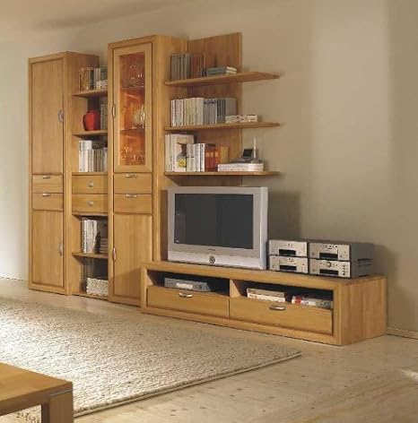 Astor Wohnwand Anbauwand Schrank Buche Massiv Geolt Und Gewachst 03020590 Amazon De Kuche Haushalt