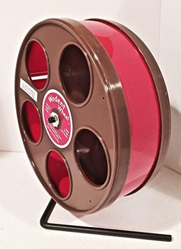 SUGAR GLIDER/HAMSTER WODENT WHEEL 8" DIAMETER BROWN WITH RED TRACK