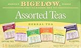 Bigelow Assorted Herbal Teas, 18 Count, Pomegranate Pizzazz, Mint Medley, I Love Lemon, Cozy Chamomile, Orange & Spice and Sweet Dreams