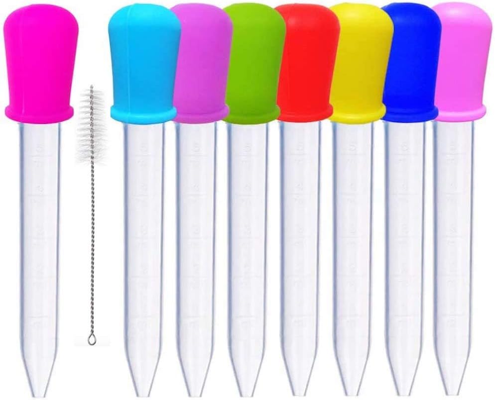 8 Pcs Liquid Droppers for Kids, 5ml Candy Molds Pipettes