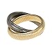 JANIS BY JANIS SAVITT Double Cobra Bracelet - High Polished Gunmetal and Yellow Gold With 5/8