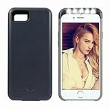 Ipeson LED Selfie Iphone 6 6s Case with Power Bank 2600mAh, Adjustable LED Lights Pc + TPU Combo Case,hybrid Protection Case, Easy Access to Ports & Buttons (Dark Blue)