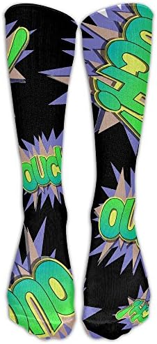 Ouch Funny Women Men Socks Running Colorful Patterned Tube Socks