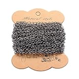 Pandahall 10m(32.80 feet) Black Color Iron Twist Chains for Necklace Jewelry Accessories DIY Making-3.5x5.5x0.5mm