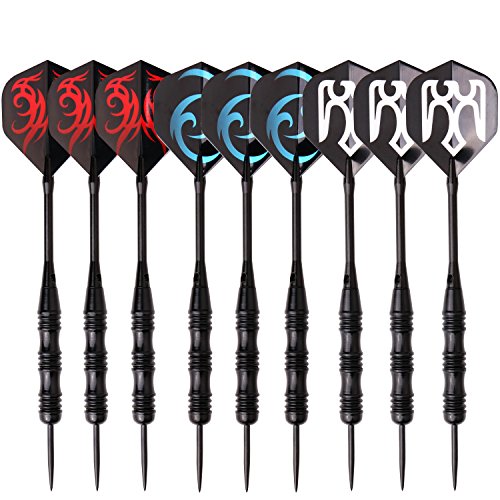 MAXMAU 9 pcs of Steel Tip Darts in 3 Sets with Aluminium Shafts 23g Metal Darts - Thumbnail 4