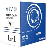 VIVO Black 500ft Bulk Cat6, CCA Ethernet Cable, 23 AWG, UTP Pull Box | Cat-6 Wire, Waterproof, Outdoor, Direct Burial (CABLE-V012)