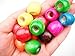 All In One Mixed Color Painted Large Hole Round Wood Spacer Beads for DIY Project (17mm 75gram/50pcs)