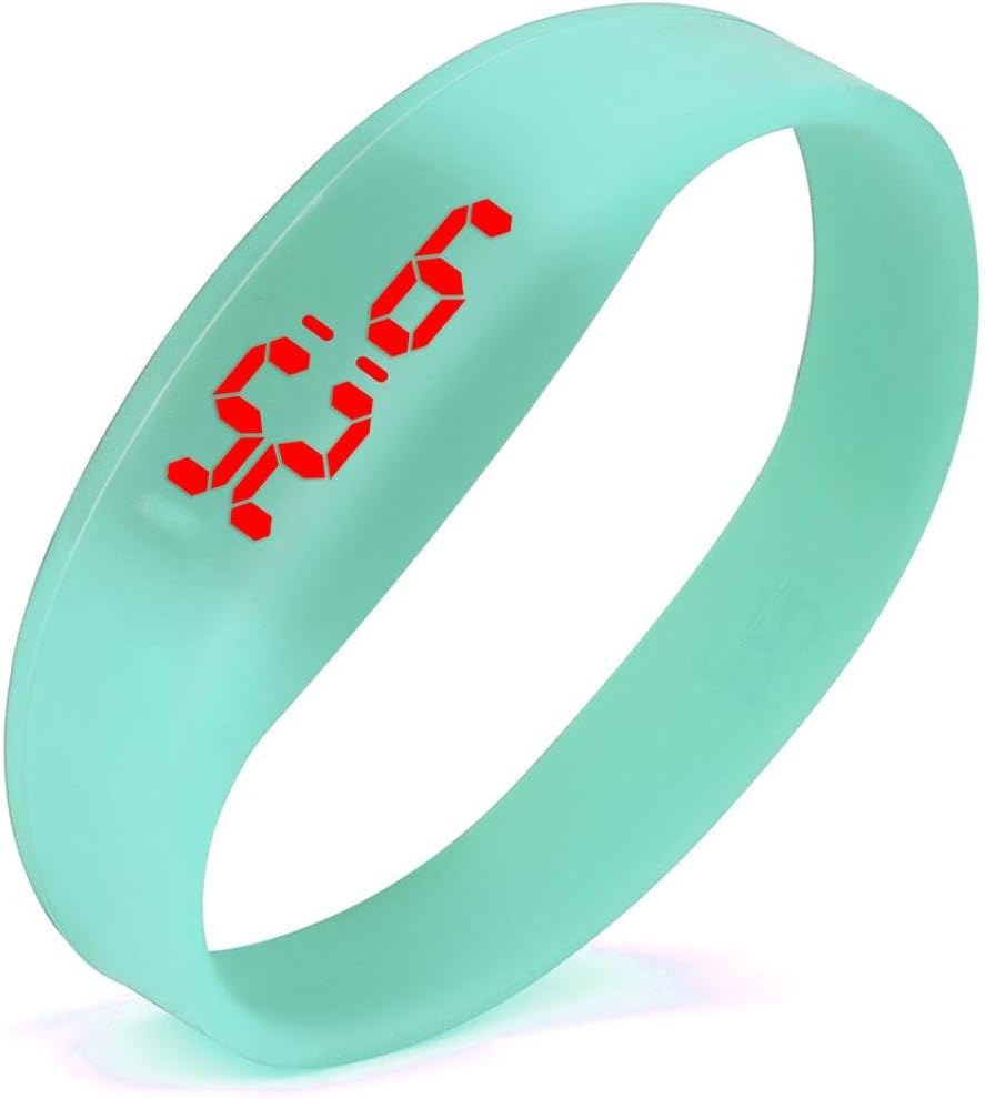 Kolylong Sports Digital Watch, Unisex Boy Girl Sports Silicone Digital LED Bracelet Wrist Watch for Students Men Women