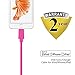 LINKPIN 10ft PVC USB Sync Cable with Lightning Connector [Apple Mfi Certified] for iPhone 7/7 Plus / 6s / 6s Plus / 6/6 Plus, iPad Pro Air 2 and More (Pink)