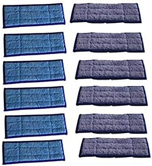 Firstshop 10 X &15 X Washable Microfiber Wet & Dry Mopping Pads Replacement For iRobot Braava Jet 240 Cleaner (pack of 12 (6wet+6dry))