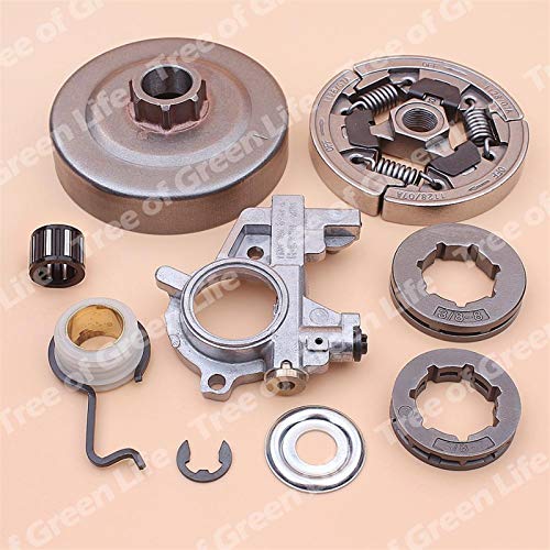 NAWQK Kupplungstrommel 3/8"8T 7T Kettenrad Rim Kit für Stihl MS361 MS 361 Ölpumpe Wurmzahnrad Kettensäge 1128 007 1000, 1128 160 2004 – Bild 3
