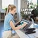 Adjustable Laptop Stand, (Ultra-Large, Upgraded Sturdier) Foldable Aluminum Laptop Desk/Table, Portable Laptop Stand for Bed/Sofa/Desk with Large Cooling Fan & Mouse Pad Side as Gift（Black）thumb 3