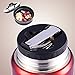 SOMIGA Insulated Stainless Steel Food Jar with Folding Spoon,Bag-Vacuum Double Walled BPA Free,Unbreakable,Leak Proof, Hot and Cold Preservation 17 OZ Storage Container (Red)