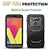 LG V20 Case, [Super Guard] Dual Layer Hybrid Protective Cover with [Built-in Screen Protector] Holster Locking Belt Clip +Circle(TM) Stylus Touch Screen Pen-Black