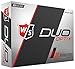 WILSON Staff DUO Golf Ball, Soft Optix, Red (WGWP42000)