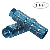 Amotor Bike Pegs, 2Pcs Aluminum Alloy Anti-Skid Lead Foot BMX Pegs (Blue)