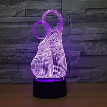 Illusion Lampe Acryl Abstrakte Kreativitat 3d Lampe Plexiglas Led Nachtlicht Usb Led 3d Leuchten Tischlampe 3d Nachtlicht Amazon De Baby