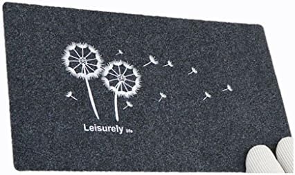 Hibye Latex Backing Non Slip Print Floor Rug Rug Gripper Entrance Door Mat Indoor Outdoor Bedroom Carpet, Dandelion