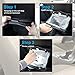 Syntus LED Car Trash Can Waterproof Garbage Bag Artificial Leather Storage Pocket Leak Proof Reusable Back Seat Hanging Auto Garbage Can Suspended Folding Magnetic Adsorption (Black)