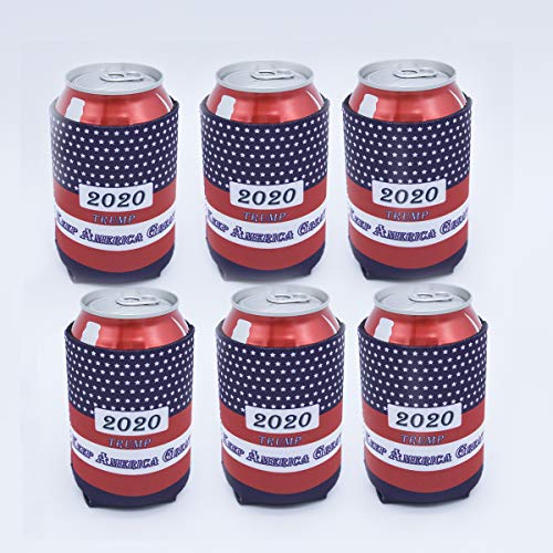 Can Coozies Trump 2020 Keep America Great 12 oz Neoprene Can Cooler Sleeves Bulk-6 pcs