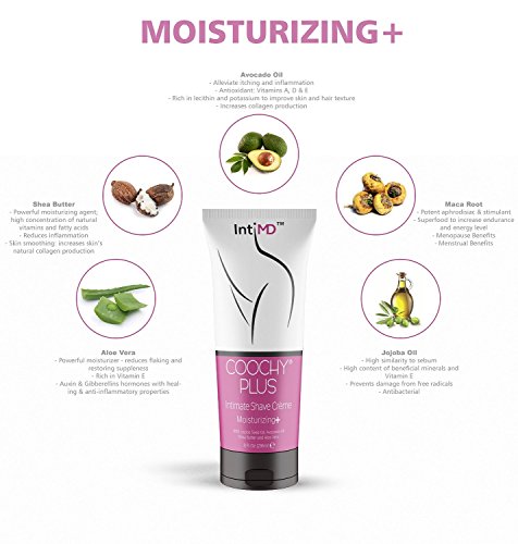 IntiMD COOCHY PLUS (3 Pack) Intimate Shave Cream Rash-Free With MOISTURIZING+ 8oz