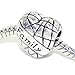 Antiqued Silver Family on Heart Bead Charm