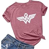 Breast Cancer Shirts for Women Pink Ribbon Breast Cancer Awareness Shirts Cancer Care Gifts Short Sleeve Tee Top