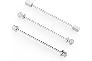 wynameleri Mens Shirt Collar Bars Pins Clips Clasps Silver Tone and Tone Set 3 PCS Business Gift 60mm