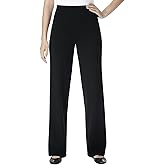 Woman Within Plus Size Stretch Ponte Knit Pull-On Wide-Leg Pants
