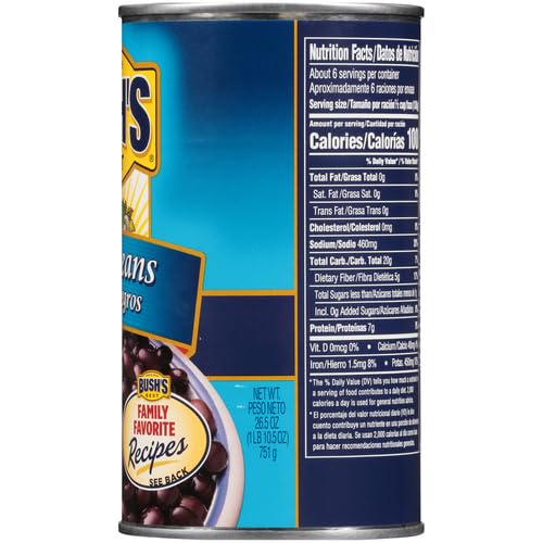BUSH’S BEST BLACK BEANS, 26.5 OUNCE