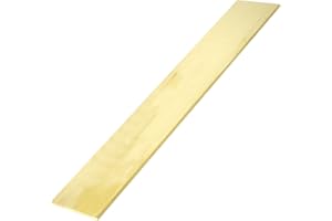 DOUYUDAO 1/8" x 2" Brass Flat Bar Blank 12 "Long Solid Brass Thin Plate C360 Flat Mill Stock (1/8x2x12 inch, 1)