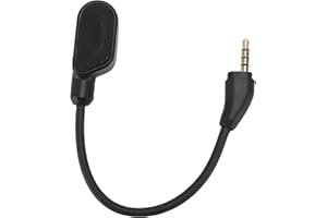 Keenso Microphone, ABS Material Replacement Mic for Cloud III, 3.5mm Jack for Headset Singing Karaoke, Flexible Gaming Use