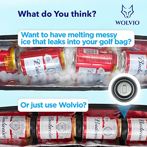 Upgraded Golf Beer Sleeve for Golf Bag with 7 Reusable Cold Packs XL