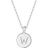 PAVOI 14K Gold Plated Initial Letter Pendant Necklace for Women | Gold Alphabetical Initial Necklace