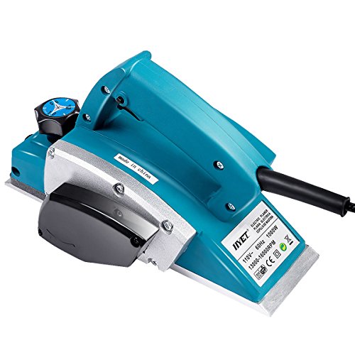 Goplus Electric Wood Hand Planer, 31/4Inch 1000W 16,000Rpm Power Planer Hand Held, Woodworking