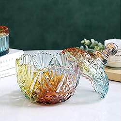 Danmu 1Pc Colorful Glass Storage Jar, Candy Jar