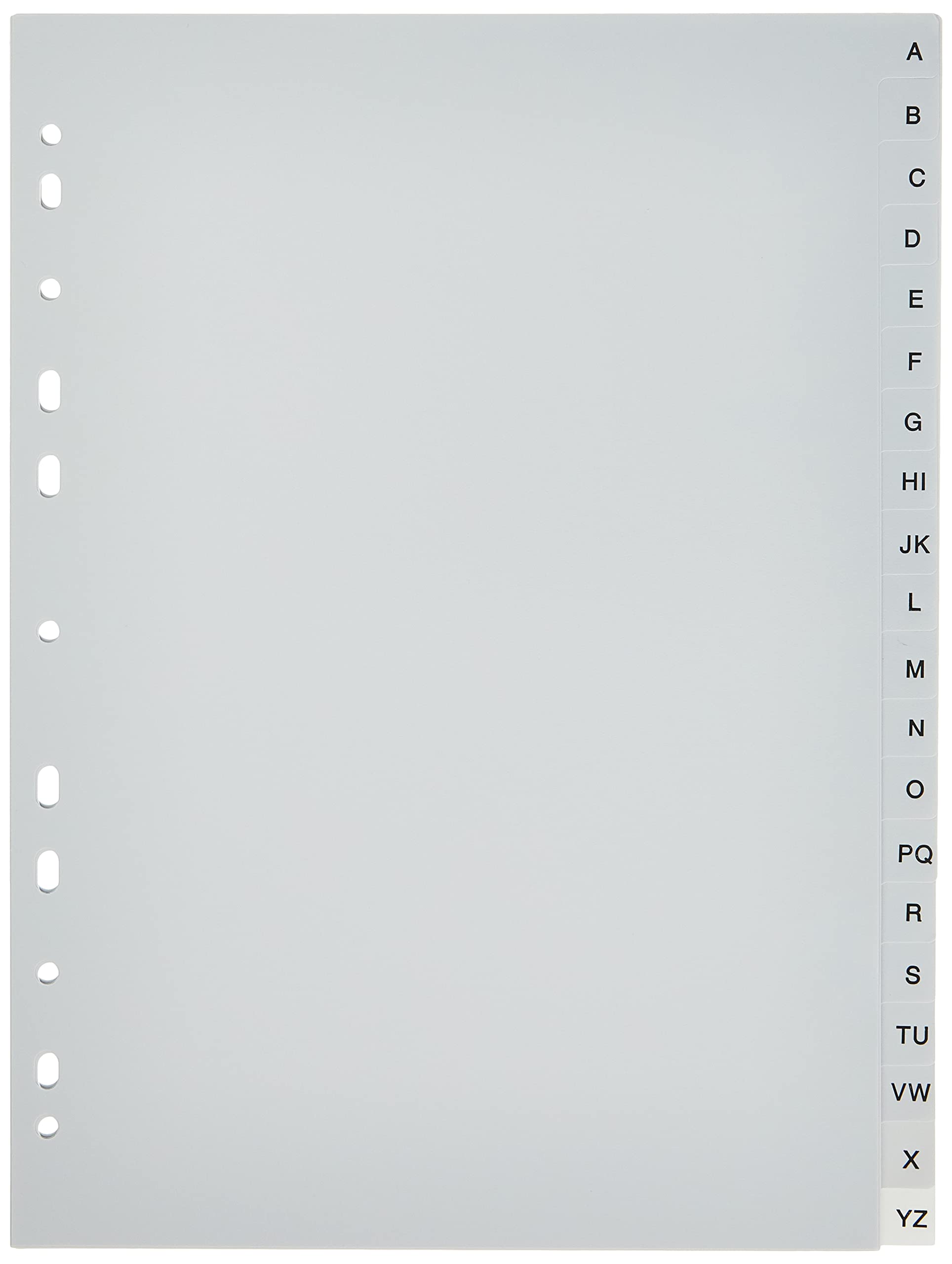 Esselte Plastic abecedarios, PP, Range Eco, Grey A4 grey