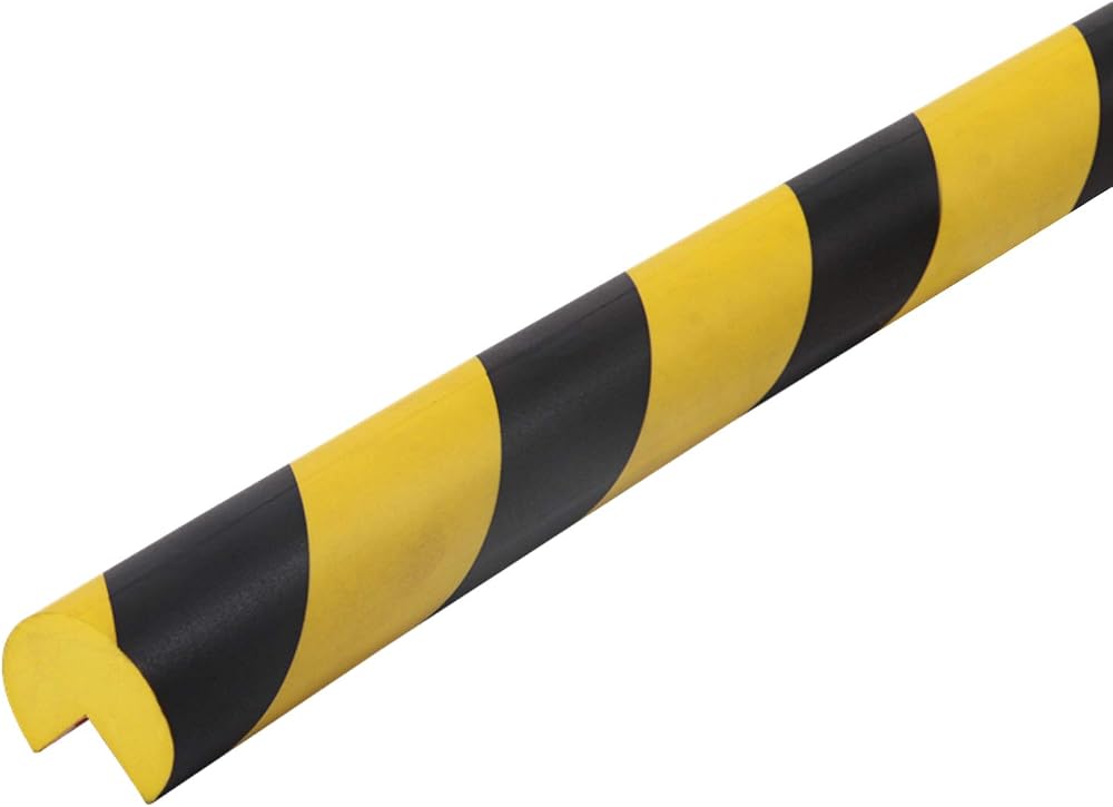 Allcam 100cm PU Foam Racking Protector Yellow/Black Stripes Corner Guard