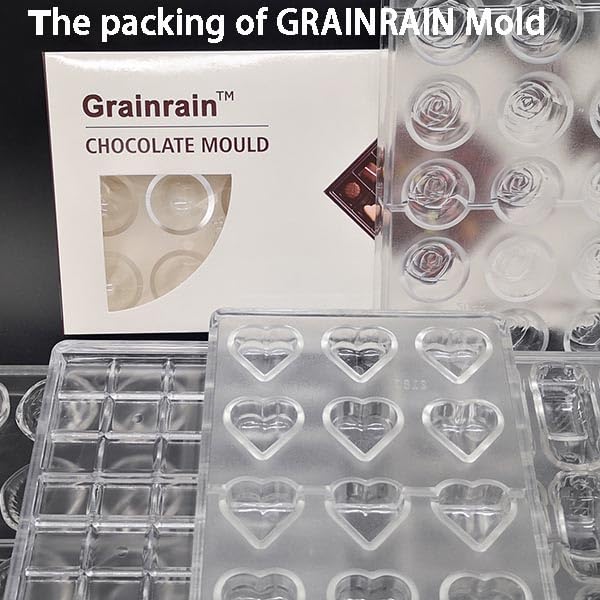 Grainrain polycarbonate chocolate mold polycarbonate chocolate bar mould Bullet Clear Hard Plastic candy pastry tools - Big Size (19322)