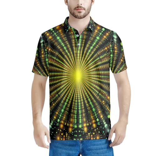 HUGS IDEA Sunshine Yellow T-Shirts for Men Colorful
